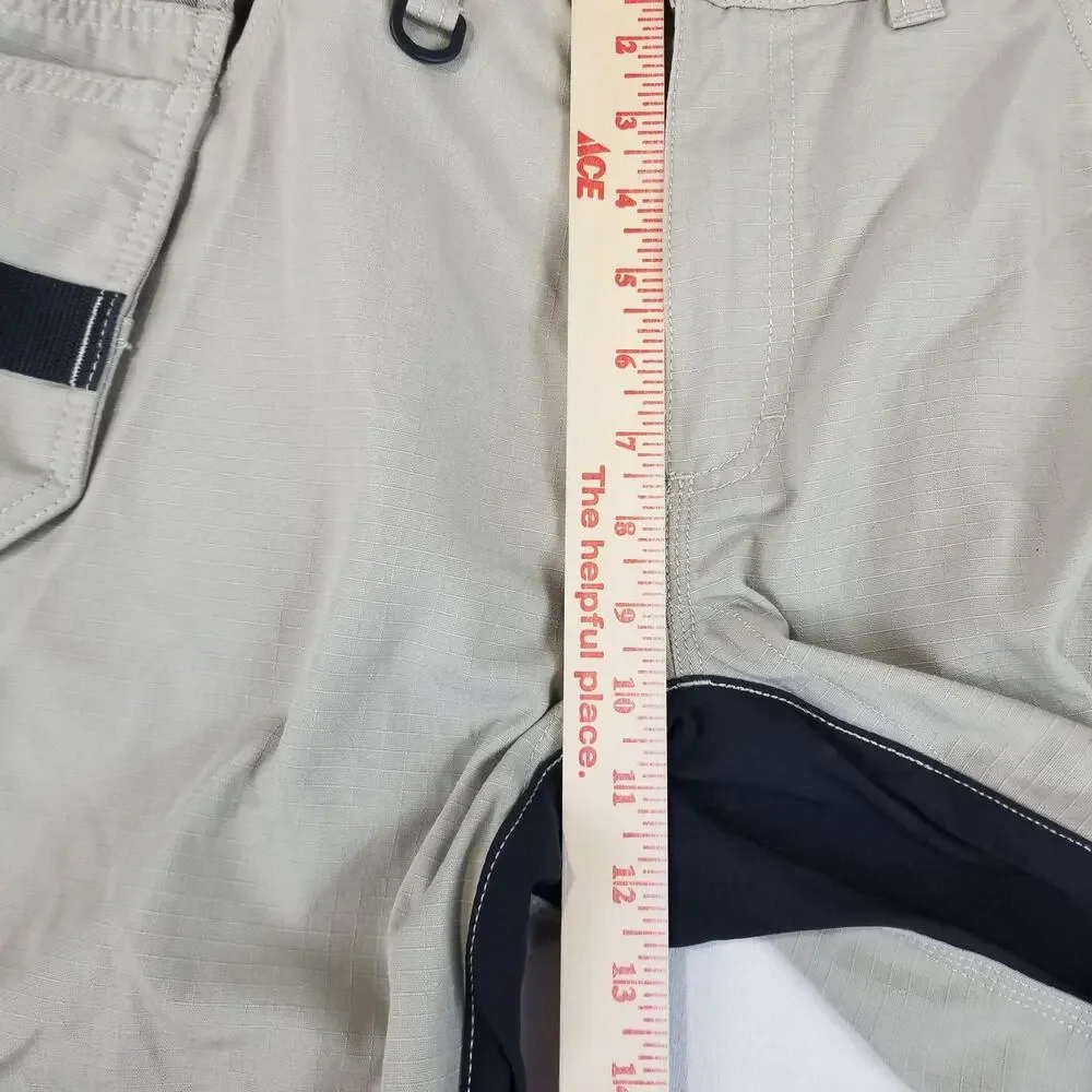 Blaklader Shorts Mens 38 Beige Canvas Workwear Utility Cargo Tool Pockets